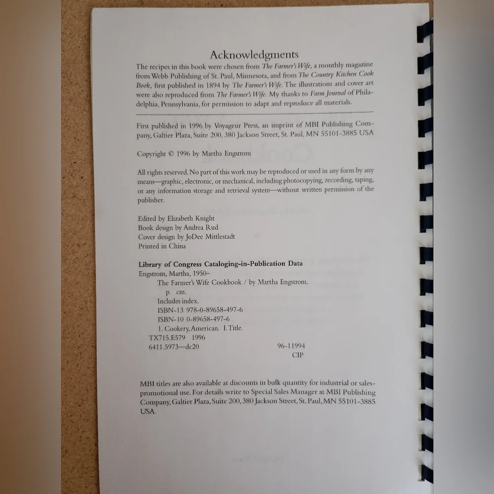 The Farmer's Wife Cookbook VTG 1996